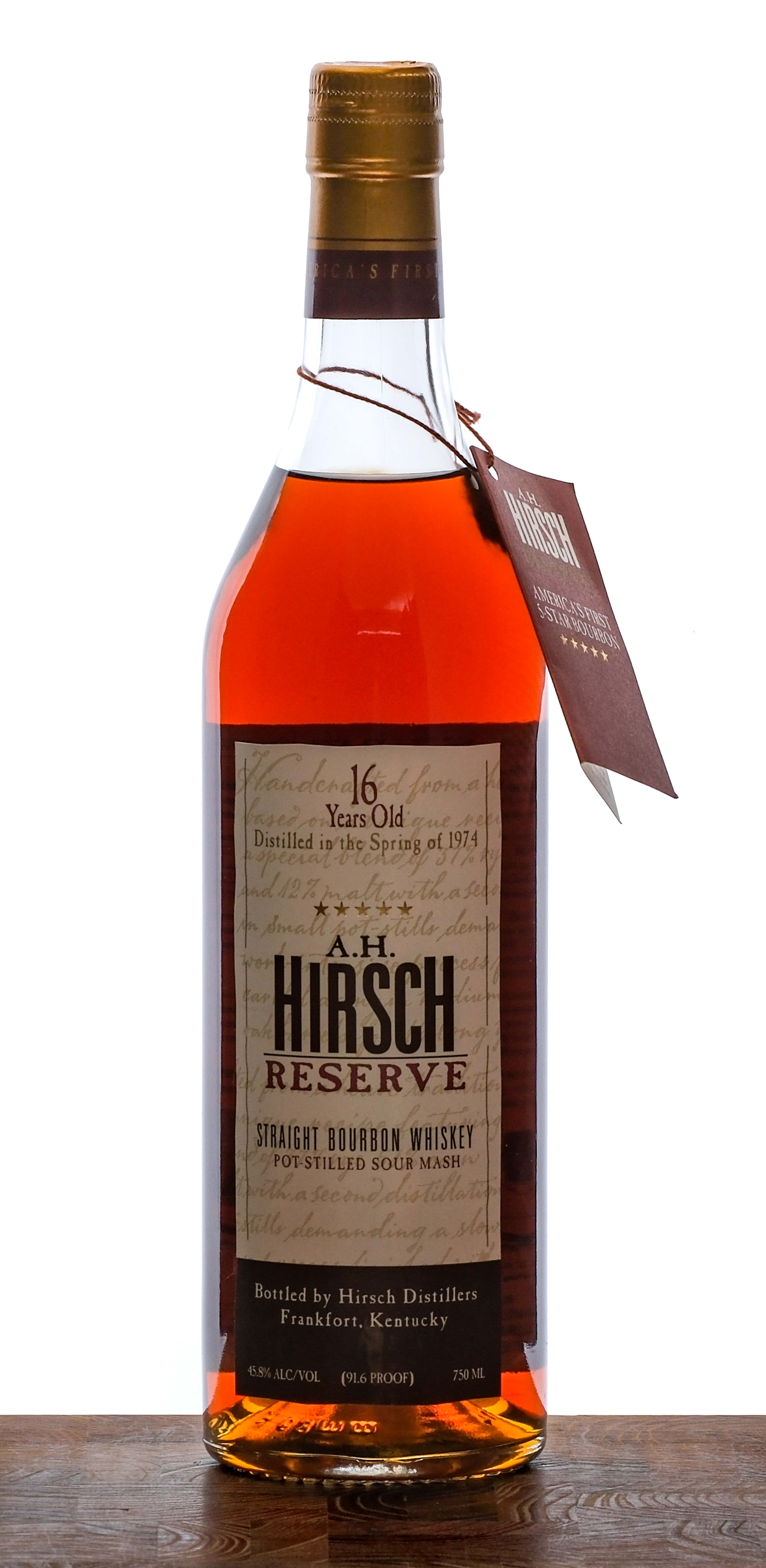 A.H. Hirsch Reserve 16 Year Old Straight Bourbon Whiskey 2003 (Gold Foil)