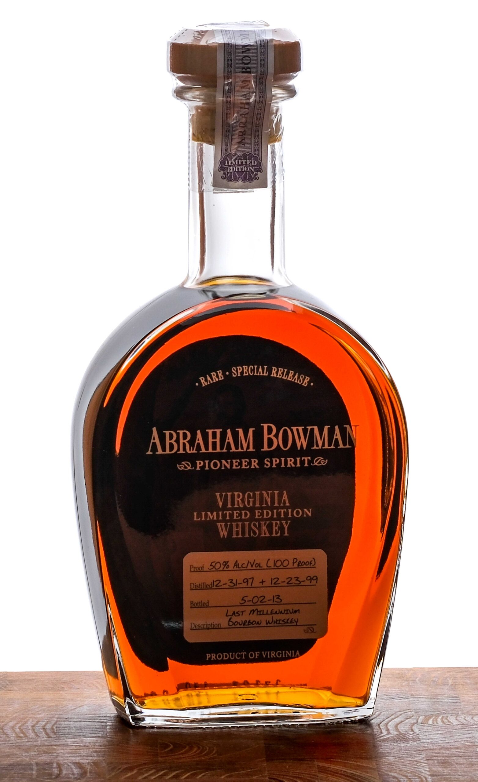 Abraham Bowman Pioneer Spirit Special Release Bourbon Whiskey 2013