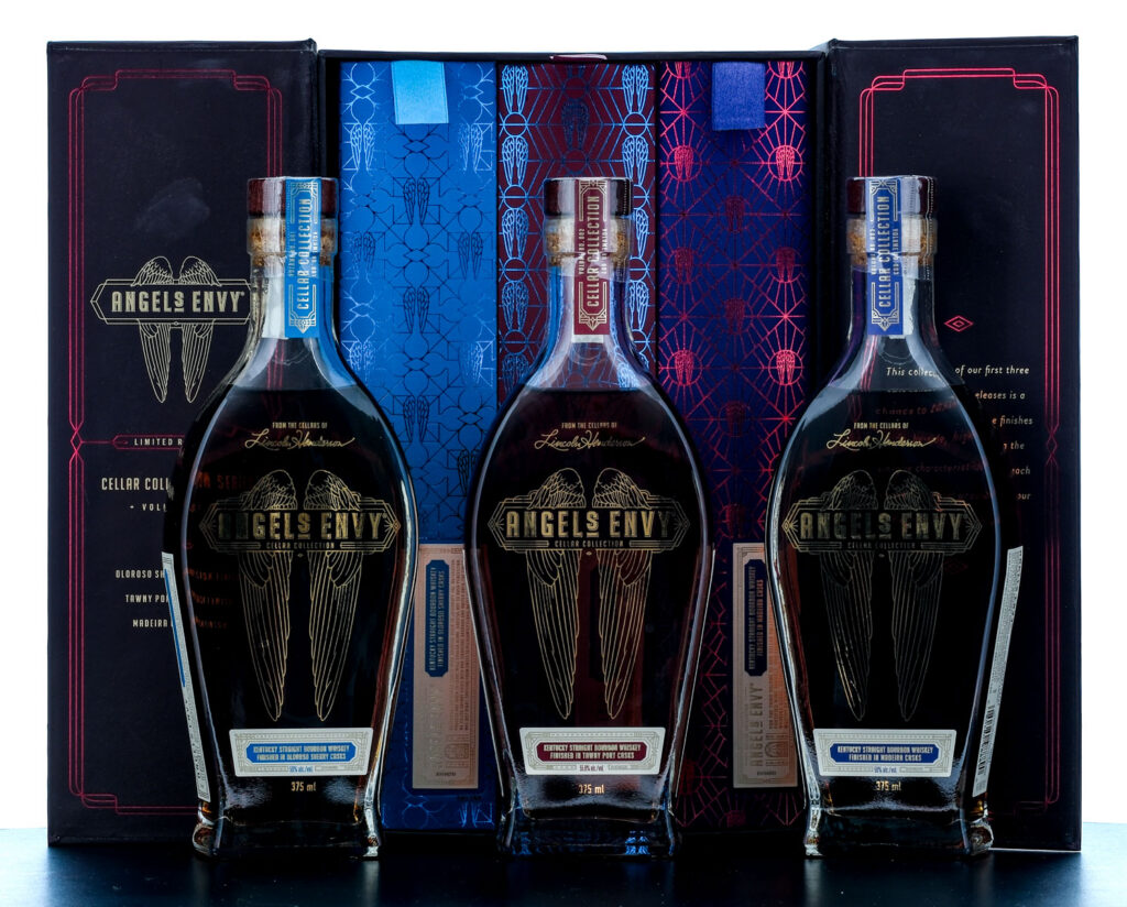 Angel's Envy Limited Release Cellar Collection Series Straight Bourbon Whiskies Volumes 1–3 (375ml Each)