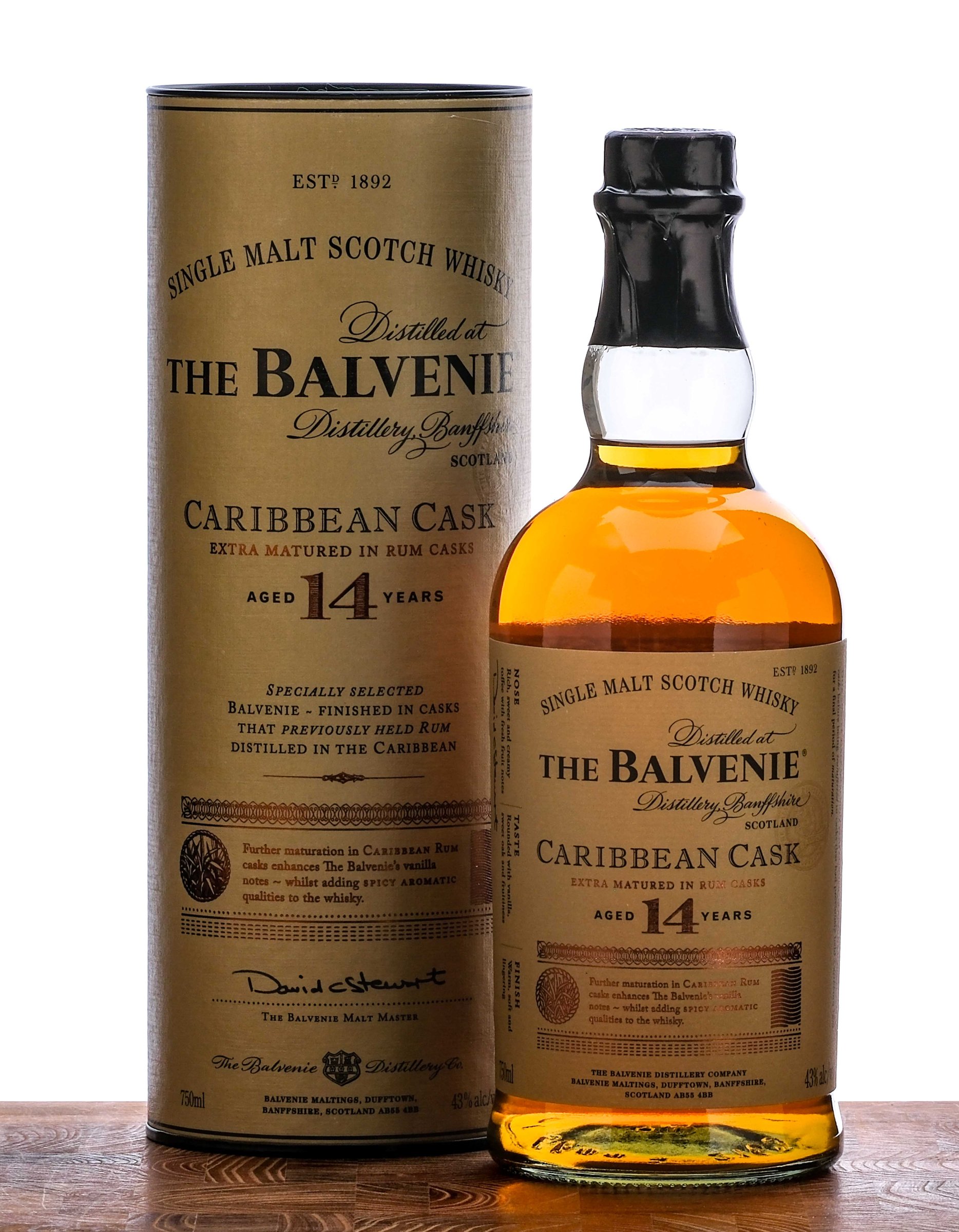 Balvenie 14 Year Caribbean Rum Cask Single Malt Scotch