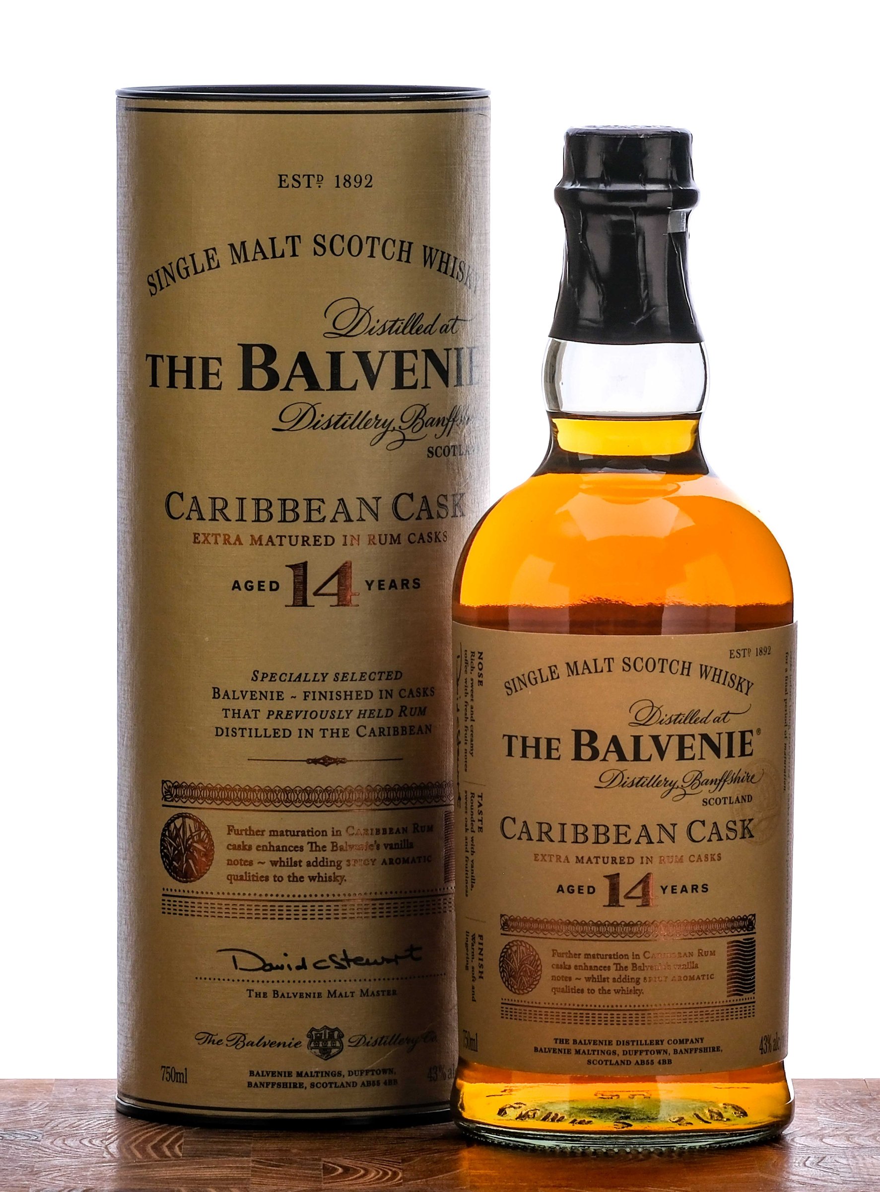 Balvenie 14 Year Caribbean Rum Cask Single Malt Scotch