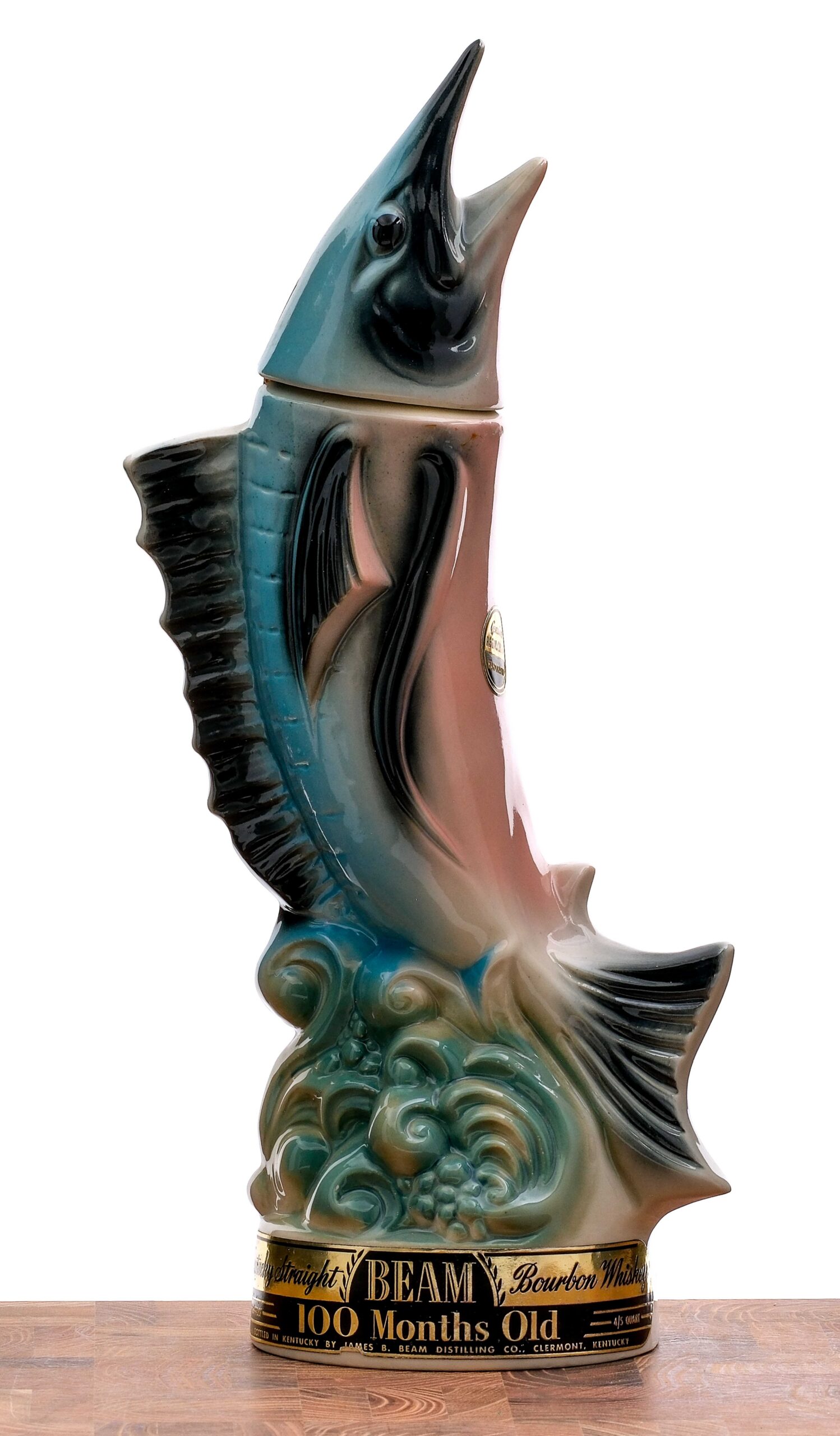 Beam 100 Months Old Kentucky Straight Bourbon in Marlin Decanter 1957