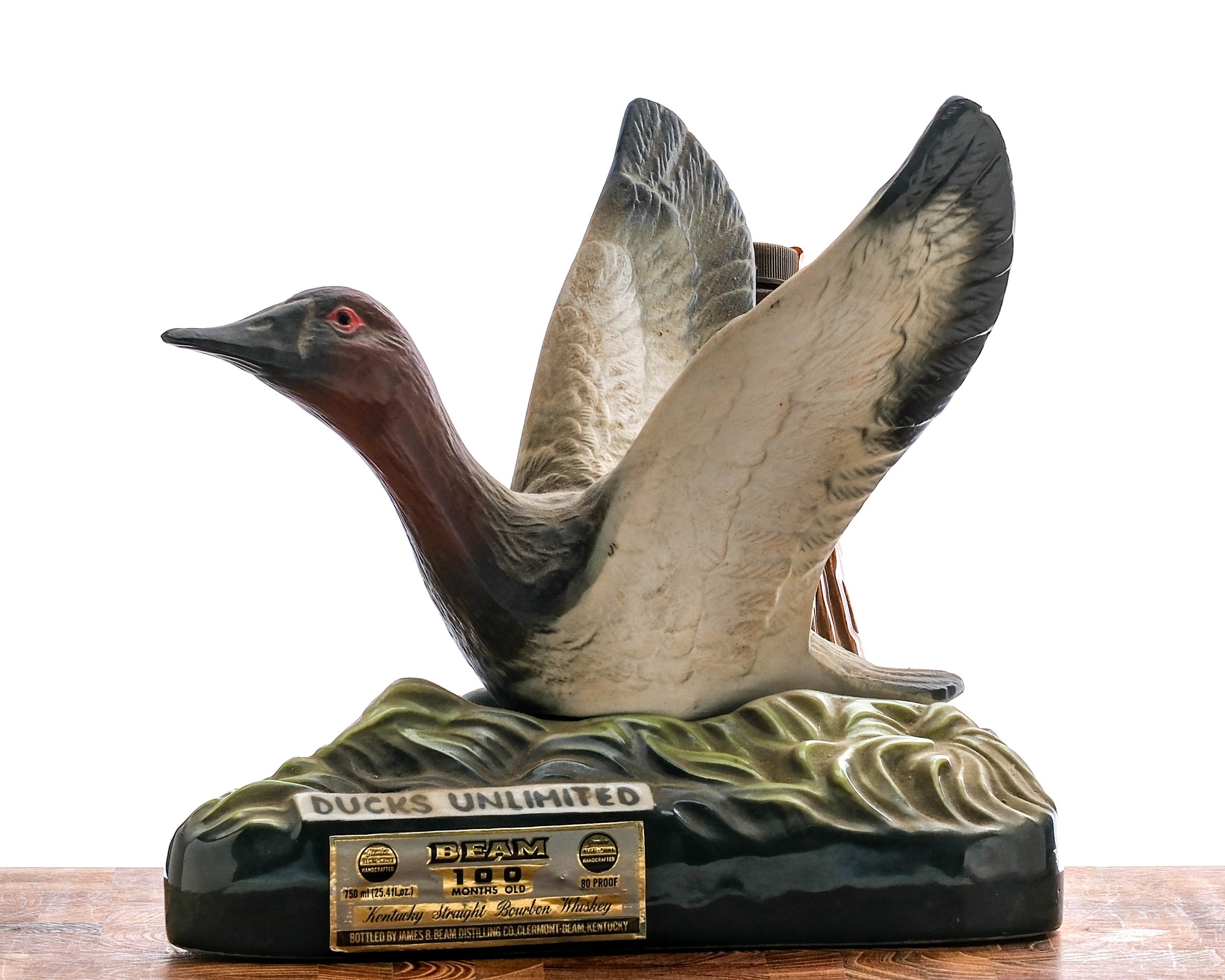 Beam 100 Months Old Straight Bourbon Ducks Unlimited Decanter 1979