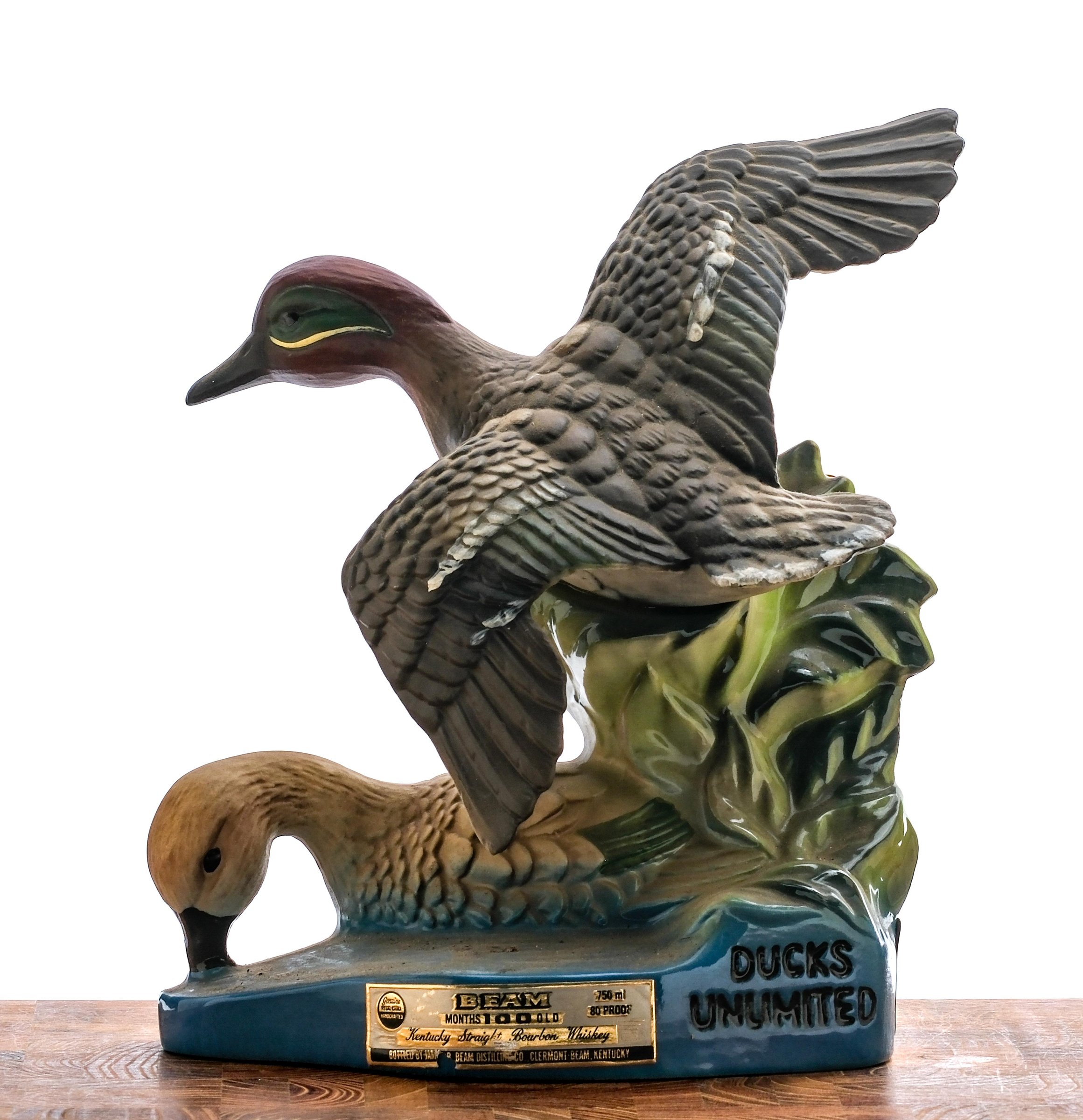 Beam 100 Months Old Straight Bourbon Ducks Unlimited Decanter 1981