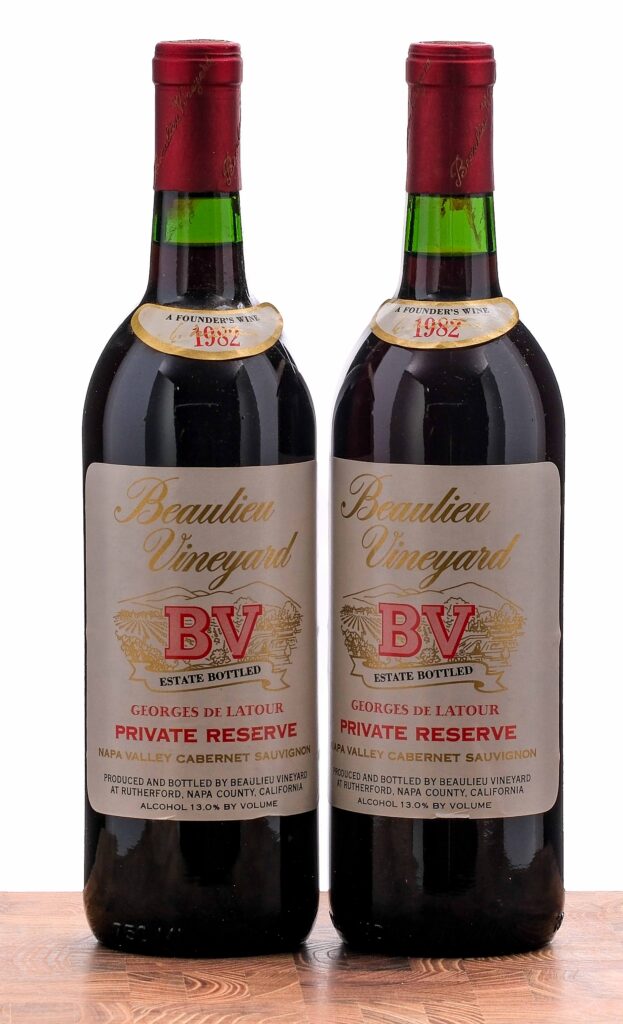 Beaulieu Vineyard Georges de LaTour Private Reserve Cab Sauv 1982 Group (2 Bottles)