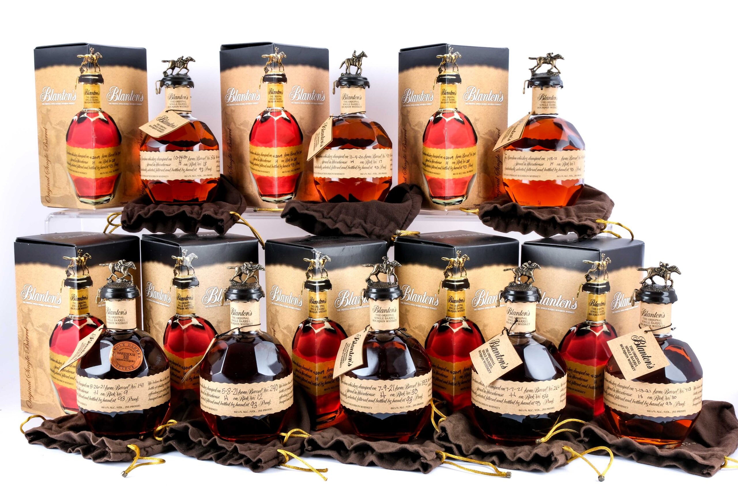 Blanton's B-L-A-N-T-O-N-S Figurine Group (8 Bottles)