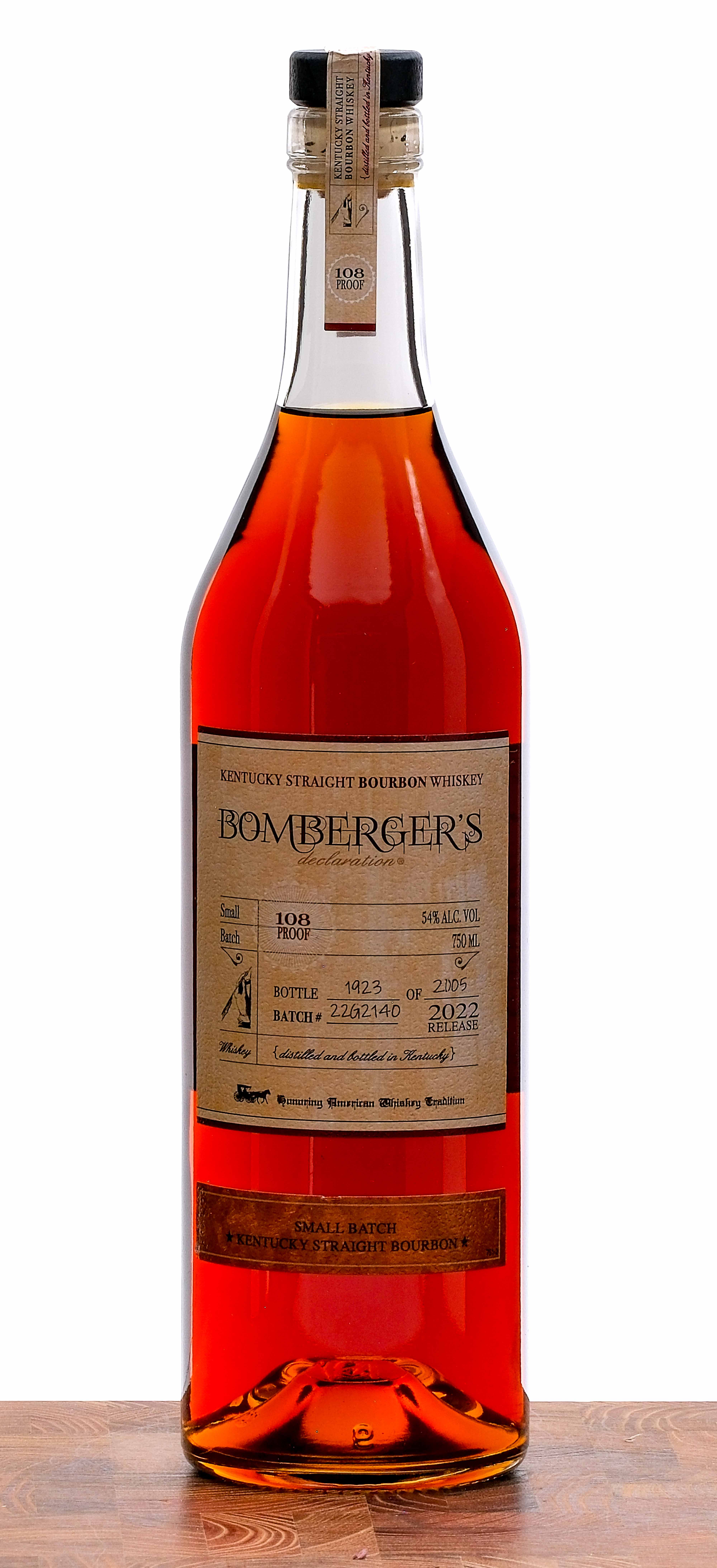 Bomberger's "Declaration" Small Batch KY Straight Bourbon 2022
