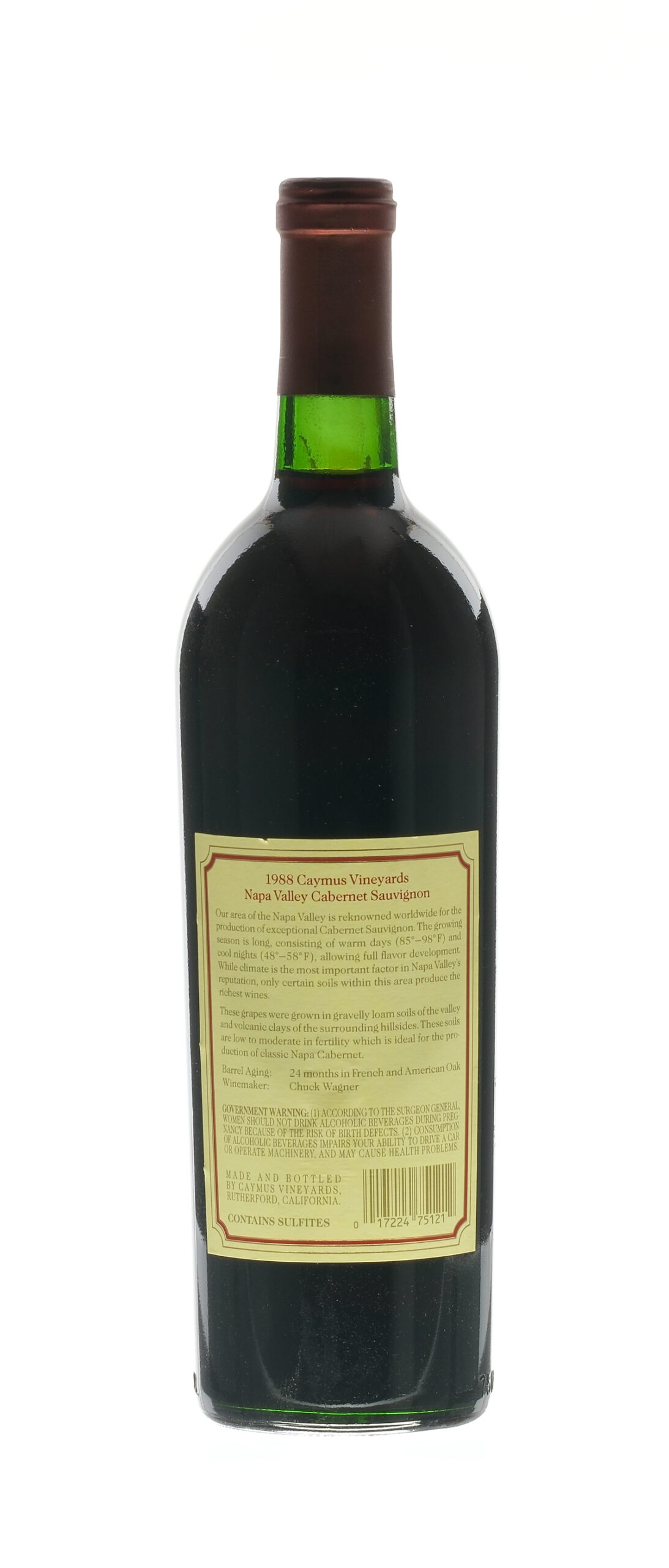 Caymus Vineyard Cabernet 1988