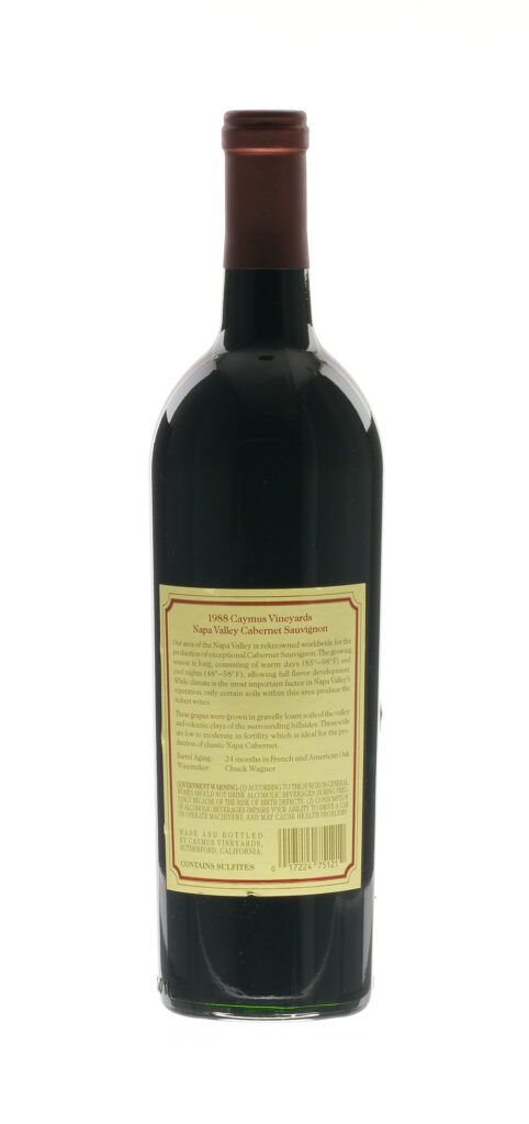 Caymus Vineyard Cabernet 1988