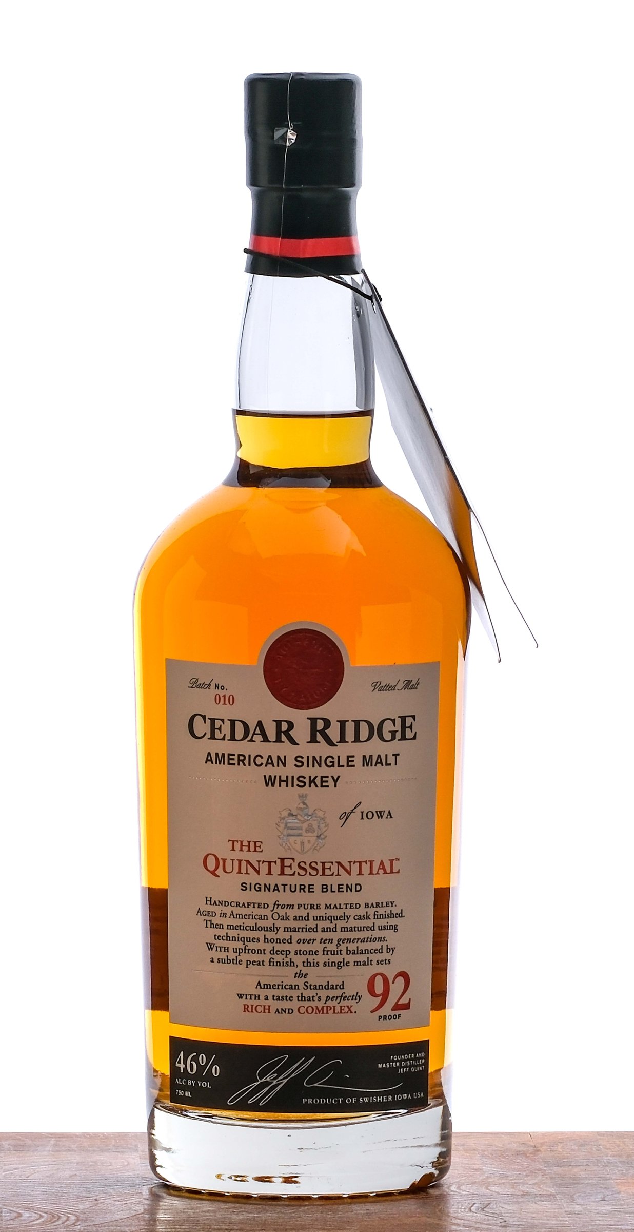 Cedar Ridge QuintEssential Signature Blend Single Malt Whiskey Batch 010
