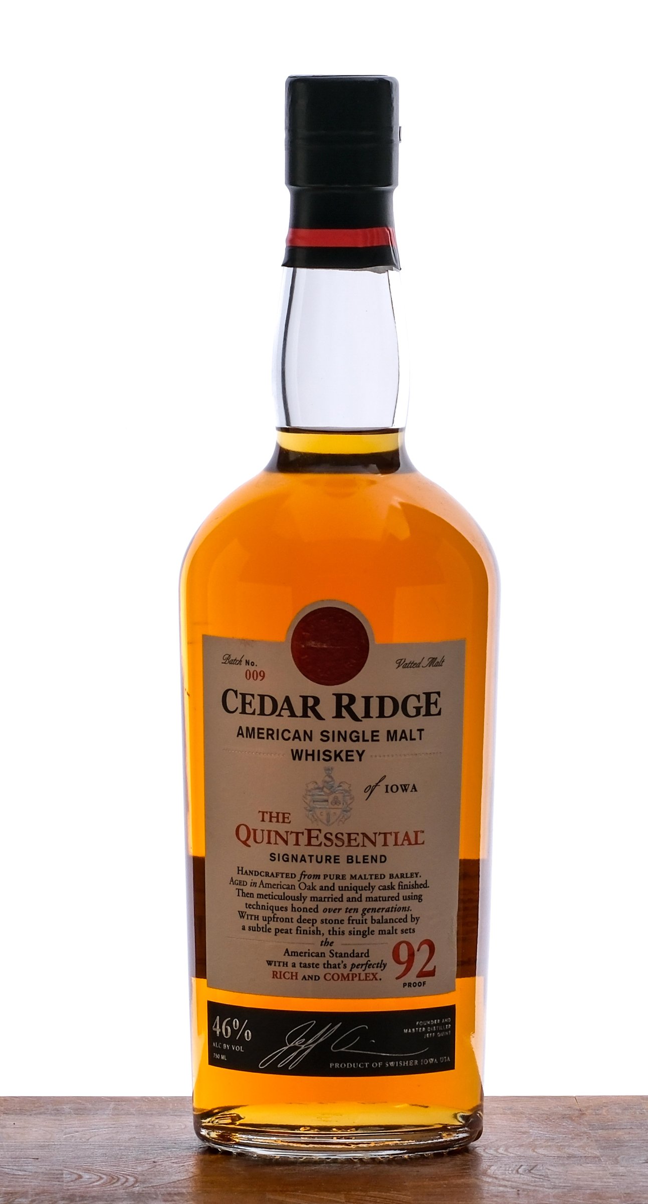 Cedar Ridge QuintEssential Signature Blend Single Malt Whiskey Batch 009