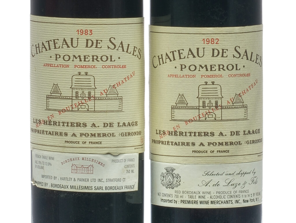 Chateau de Sales Bordeaux 1982/1983