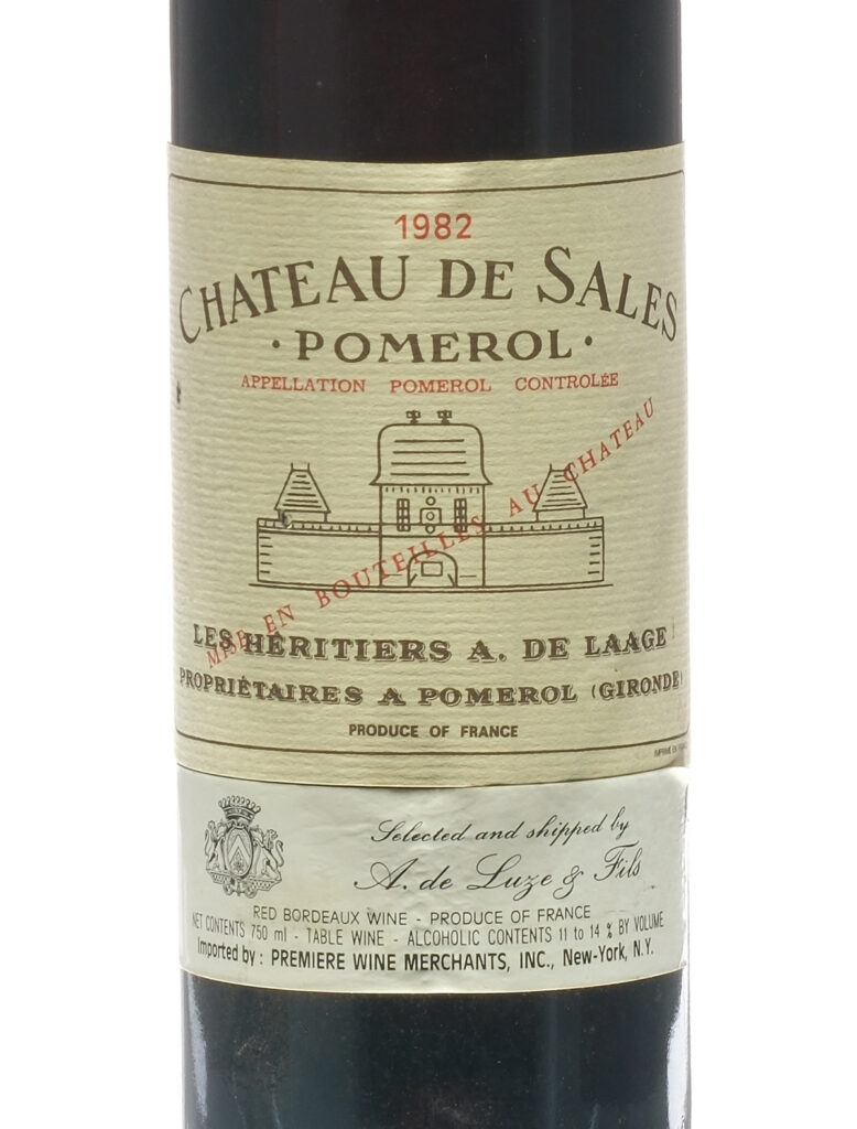 Chateau de Sales Bordeaux 1982