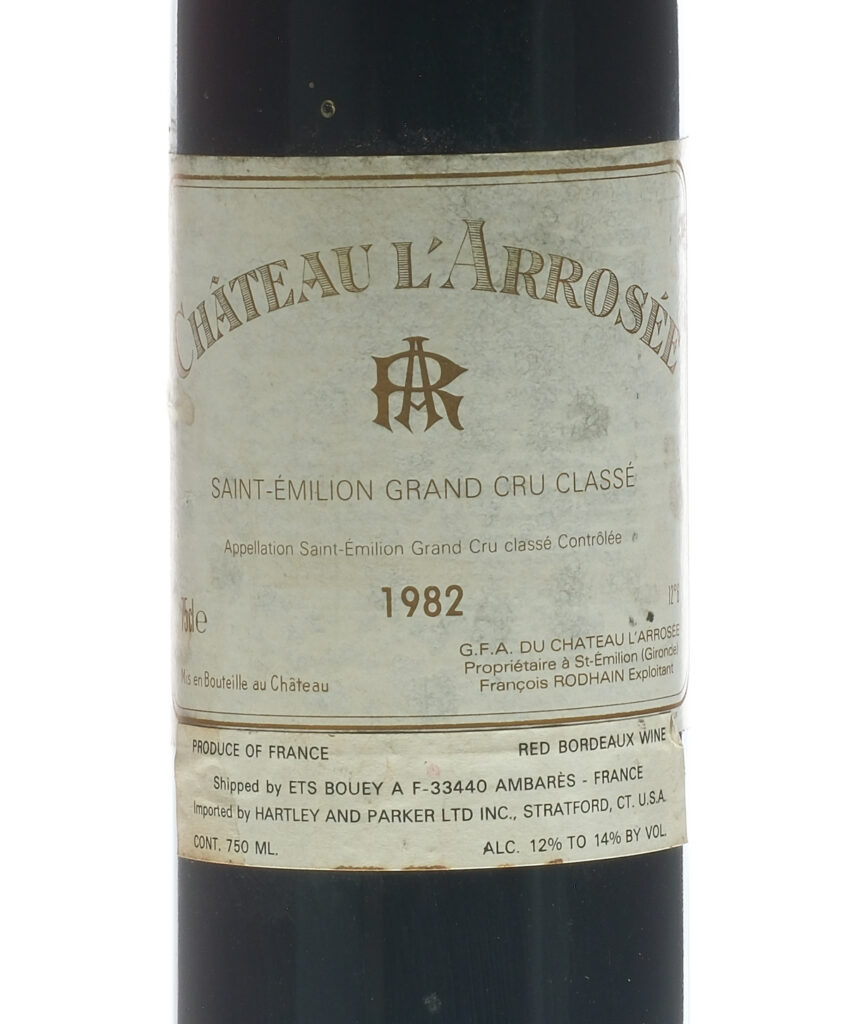 Chateau l'Arrosee Bordeaux 1982
