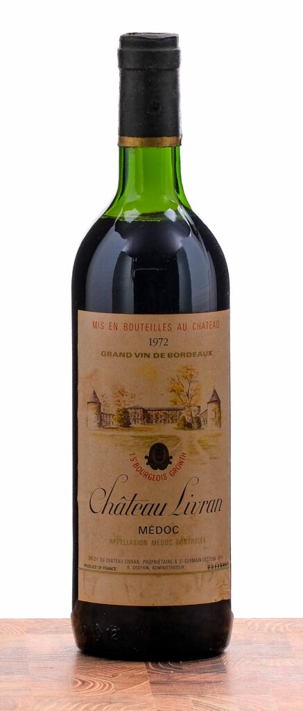 Chateau Livran "Grand vin de Bordeaux" Medoc 1972