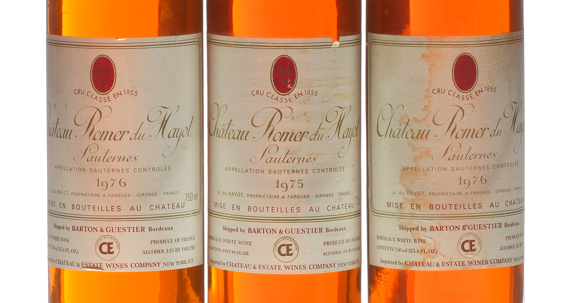 Chateau Romer du Hayot Bordeaux 1975/76 x2