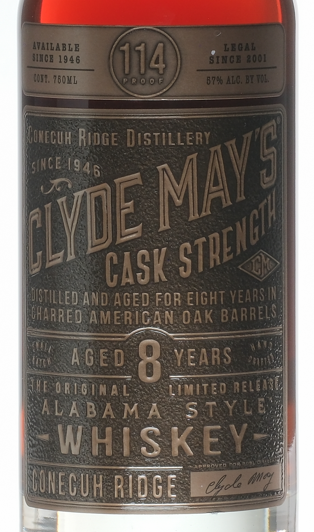 Clyde May's Cask Strength Alabama Style Whiskey