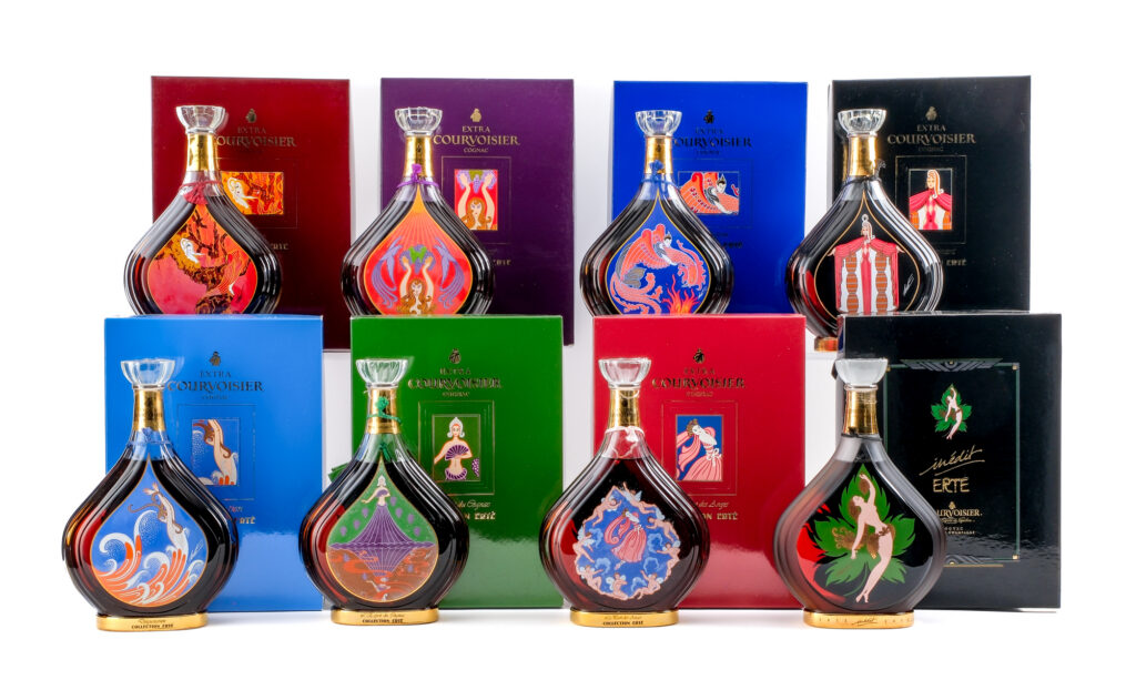 Courvoisier Complete Erte Collection Cognac 1988