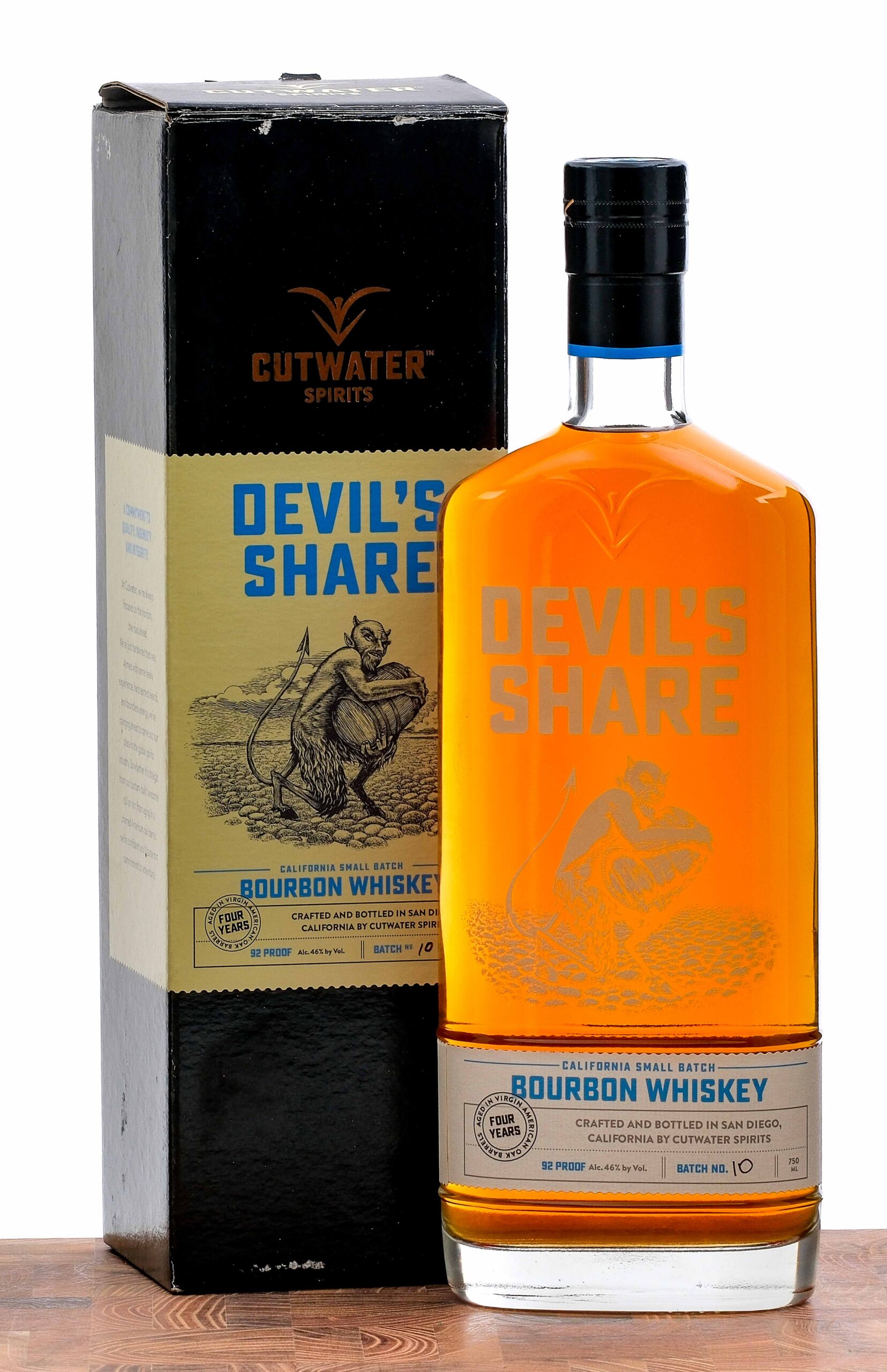 Cutwater Spirits "Devil's Share" 4 Year California Small Batch Bourbon