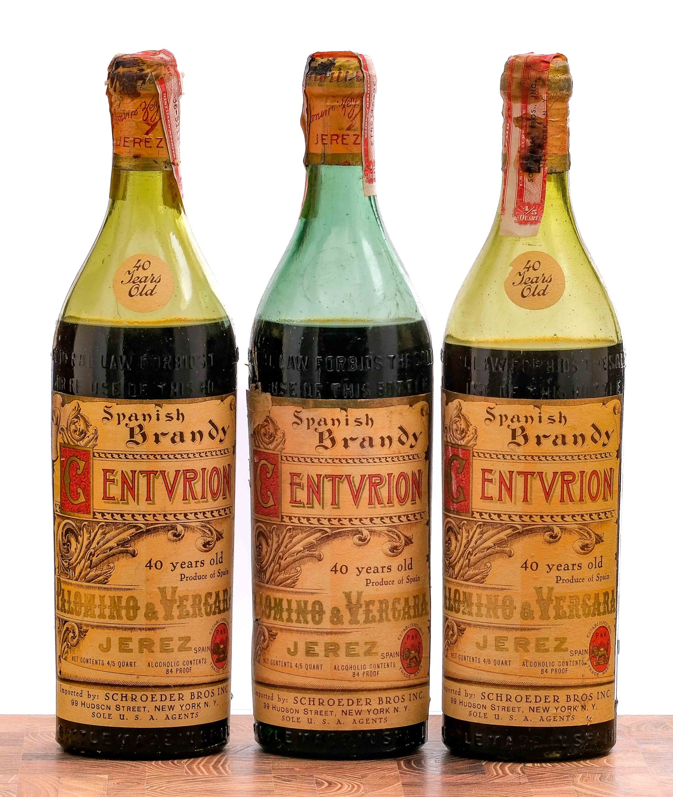 Dusty Centurion 40 Year Old Spanish Brandy Group (3 Bottles)