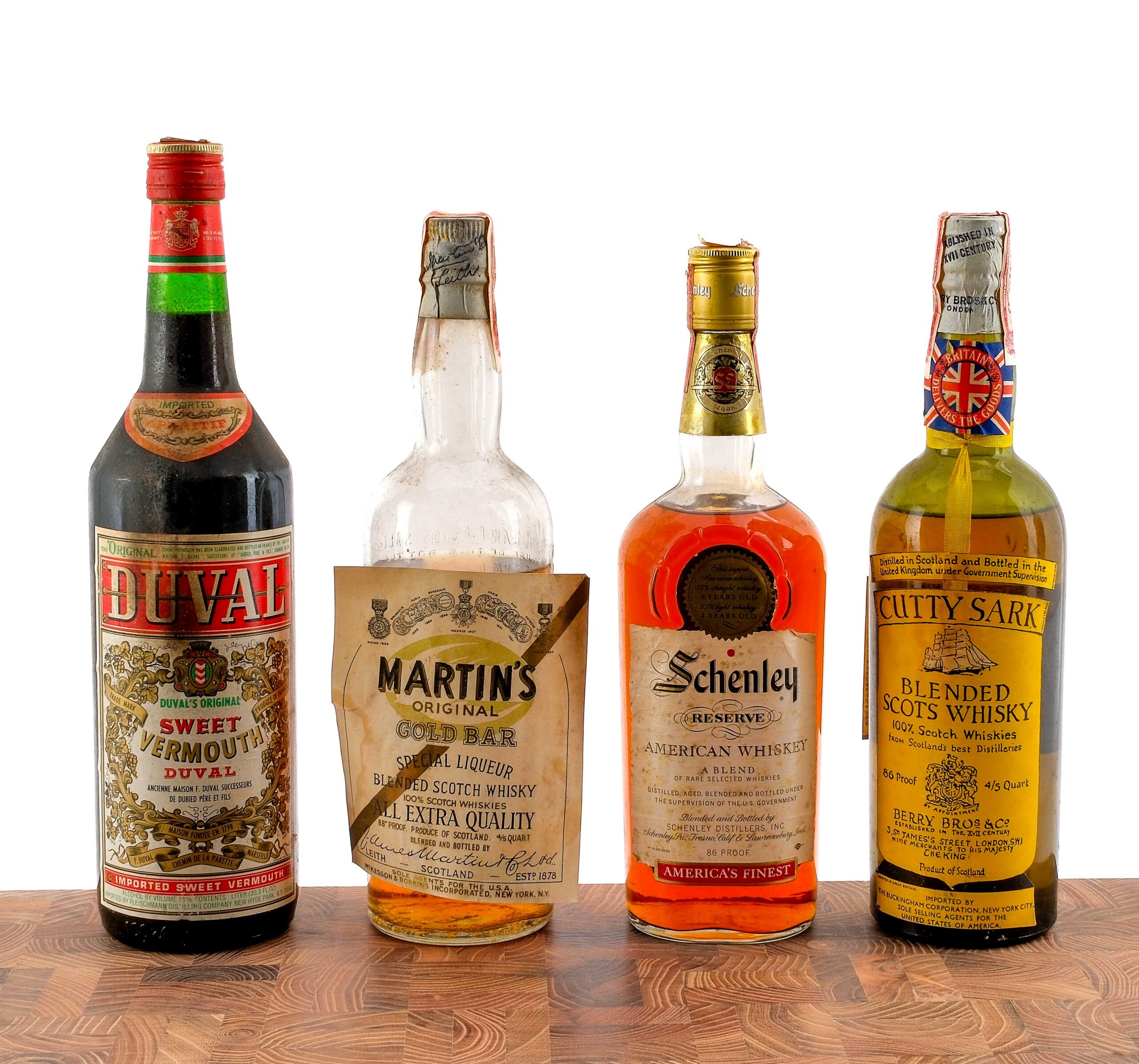Dusty Lawson's/Duval's/Cutty Sark/Martin's/Schenley Vintage Group (6 Bottles)