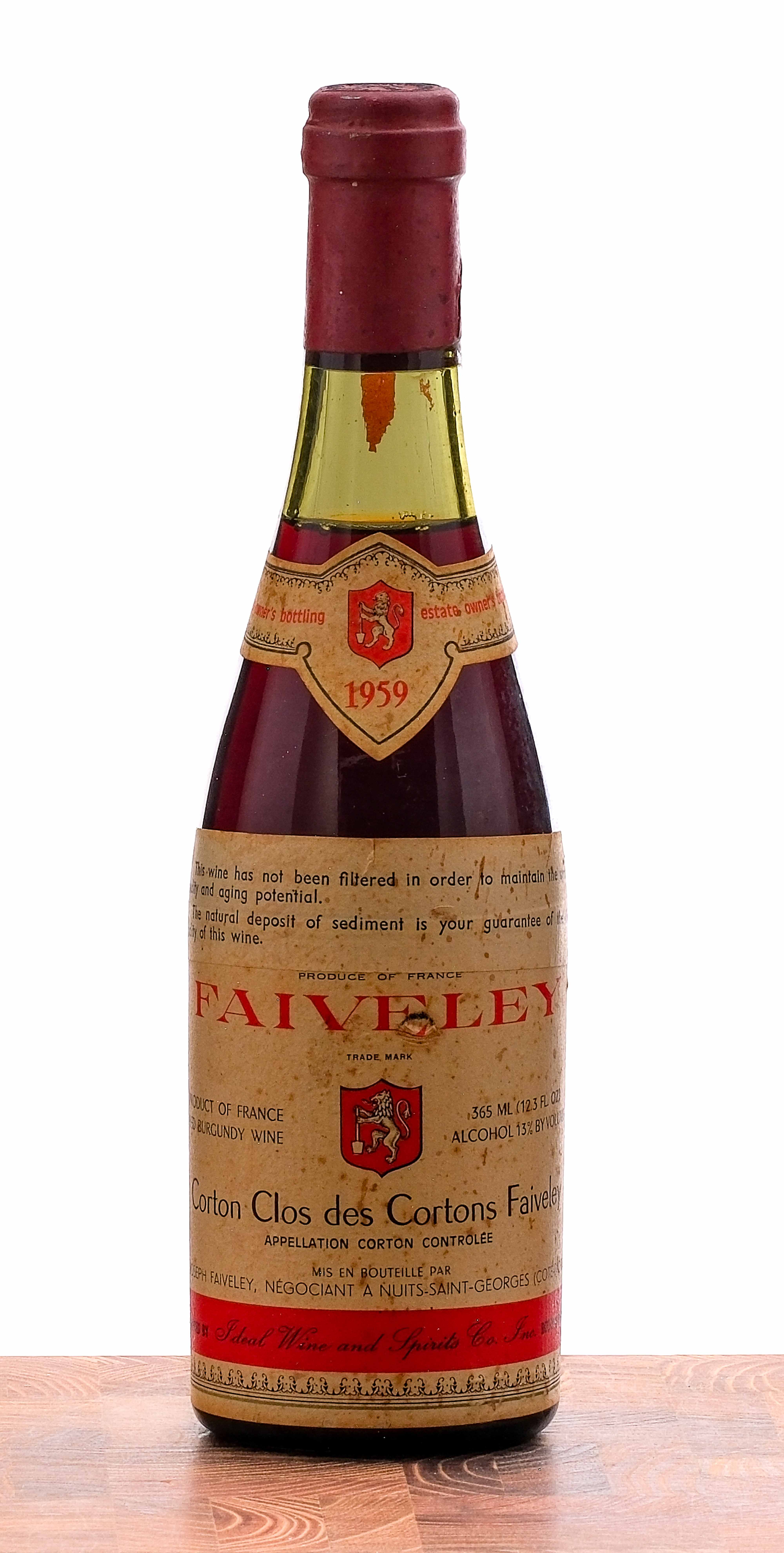 Faiveley Corton Clos des Myglandes Red Burgundy Wine 1959