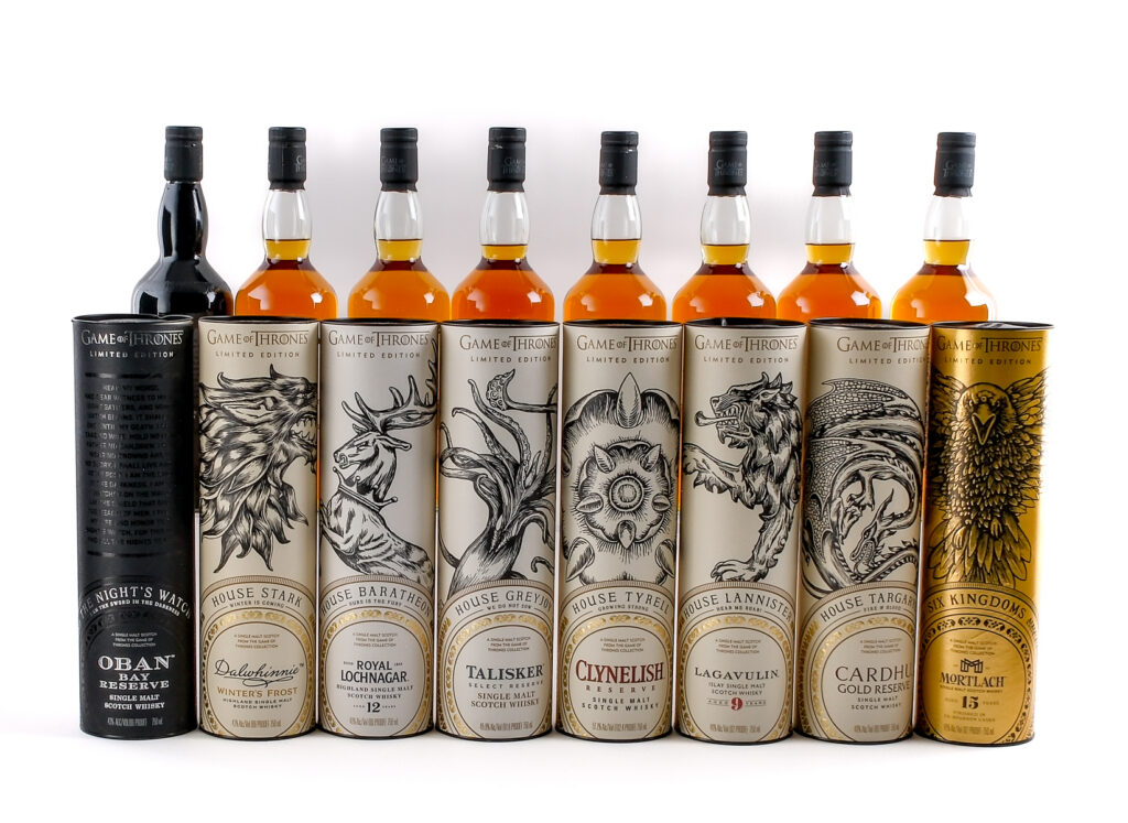 Game of Thrones Scotch Whiskey 8 Bottles