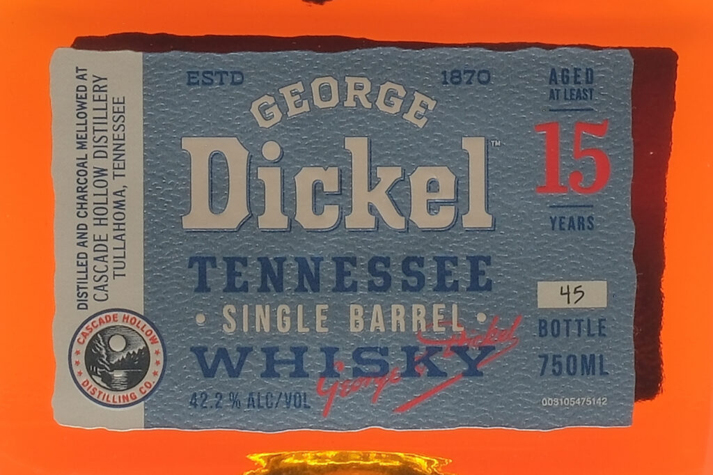 George Dickel 15 yr Tennessee Whiskey