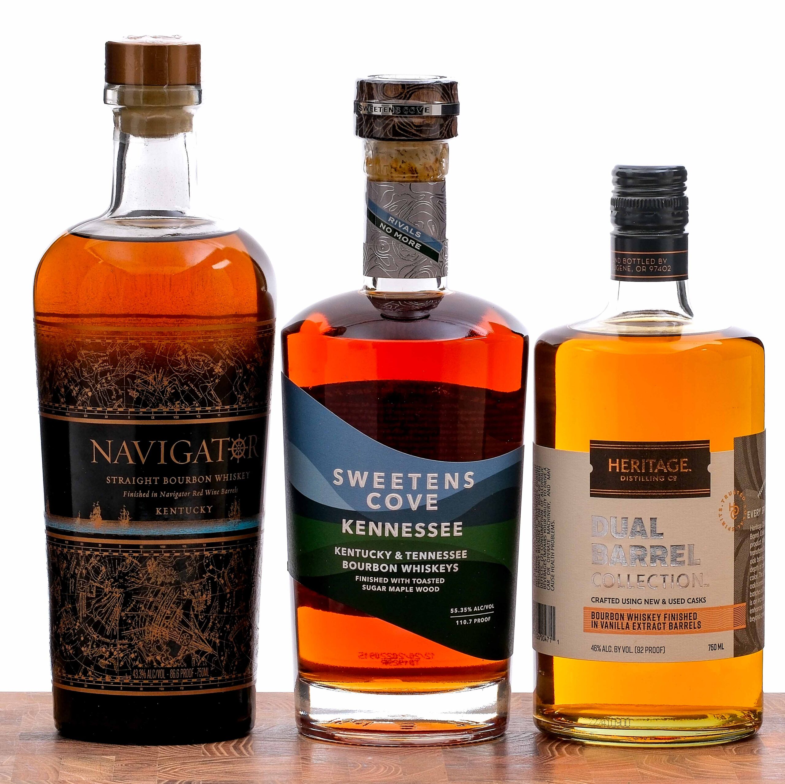 Heritage Distilling Co./Navigator/Sweetens Cove Bourbon Group (3 Bottles)