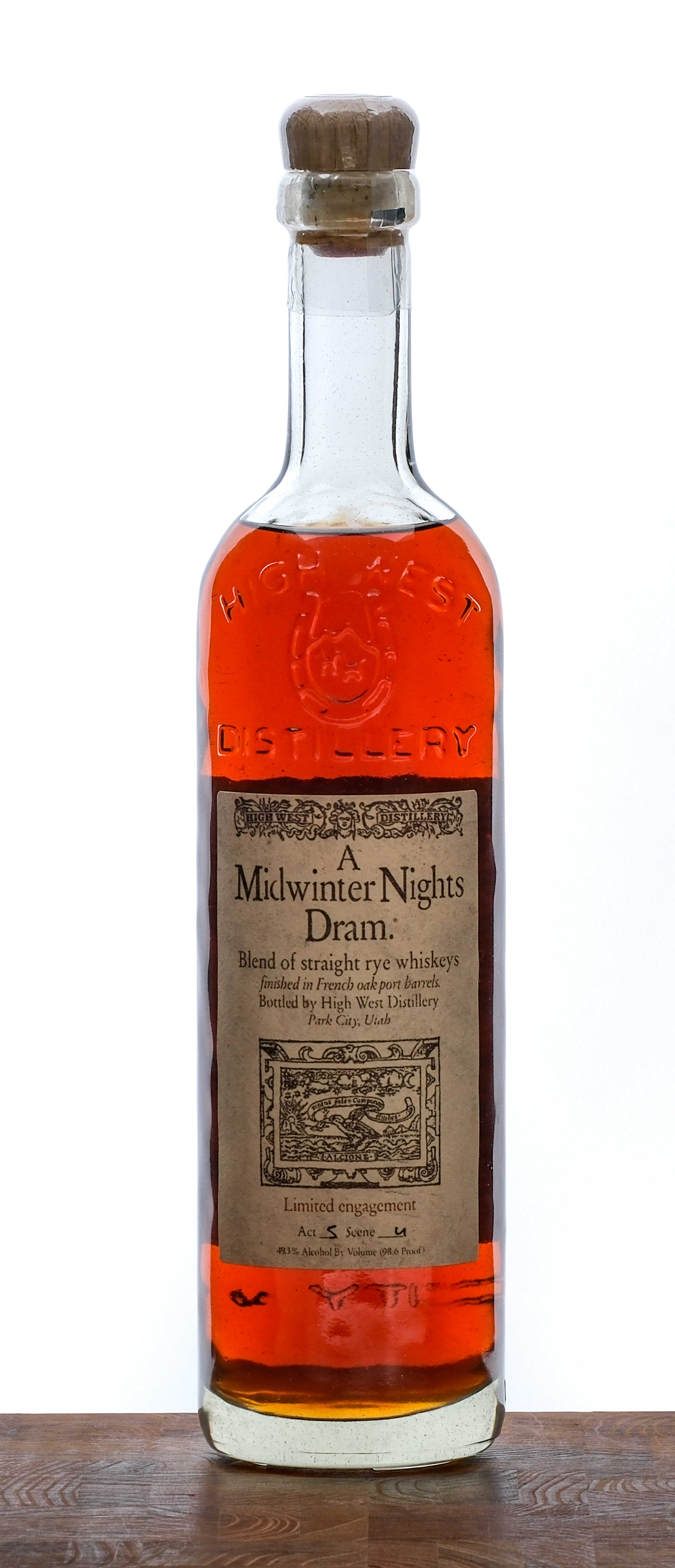 High West Act 5, Scene 4 Midwinter Night Dram Straight Rye Whiskey 2017