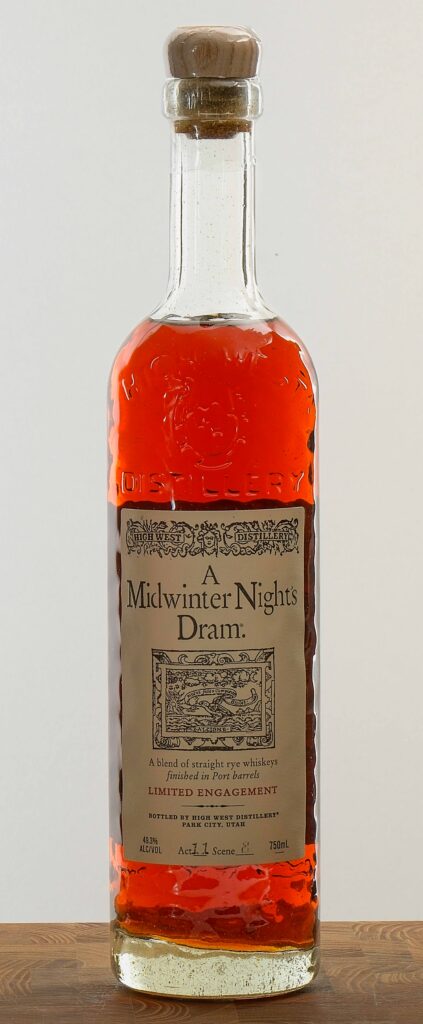 High West "Midwinter Night's Dram" Rye Act 11, Scene 8