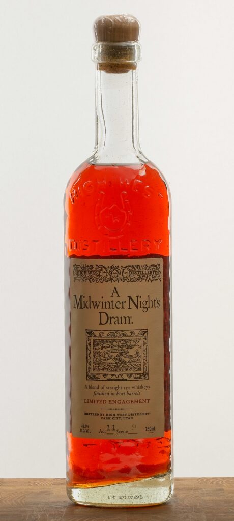 High West "Midwinter Night's Dram" Rye Act 11, Scene 9