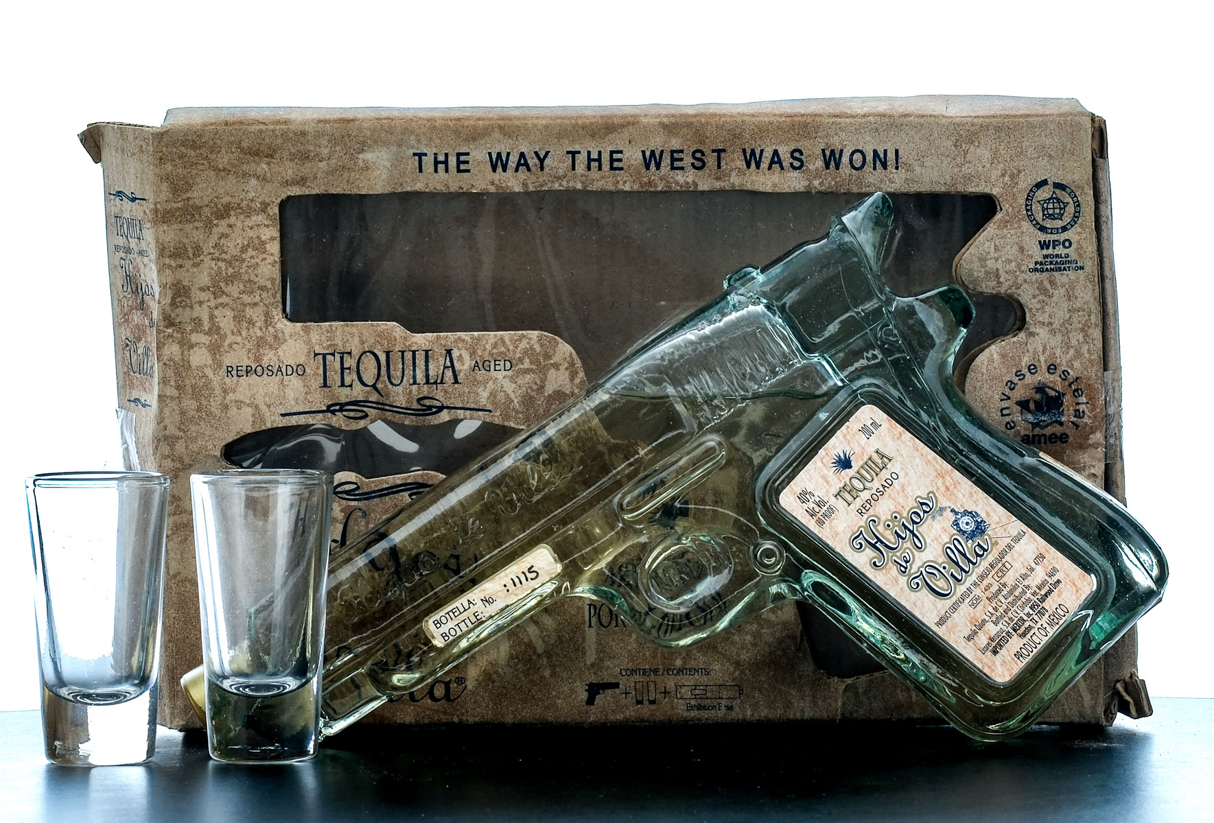 Hijos de Villa Tequila Reposado Pistol Decanter Gift Set (200ML)