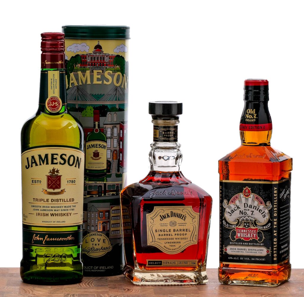 Jack Daniel's/Jameson Whiskey Group (3 Bottles)