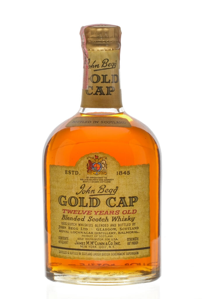 John Begg Gold Cap Scotch 12 Year Old