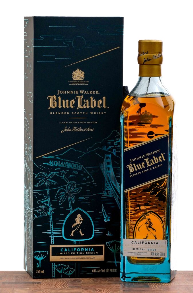 Johnnie Walker Blue Label Blended Scotch California Limited Edition Design