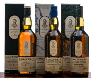 Lagavulin Nick Offerman Edition 11 Year Islay Single Malt Scotch Group (3 Bottles)