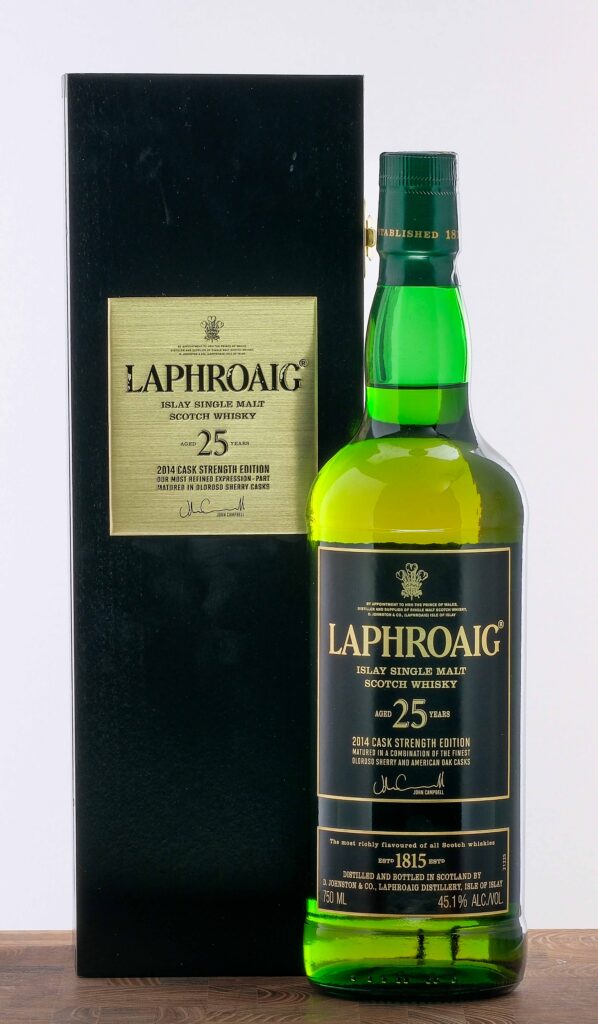 Laphroaig 25 Year Islay Single Malt Cask Strength Scotch