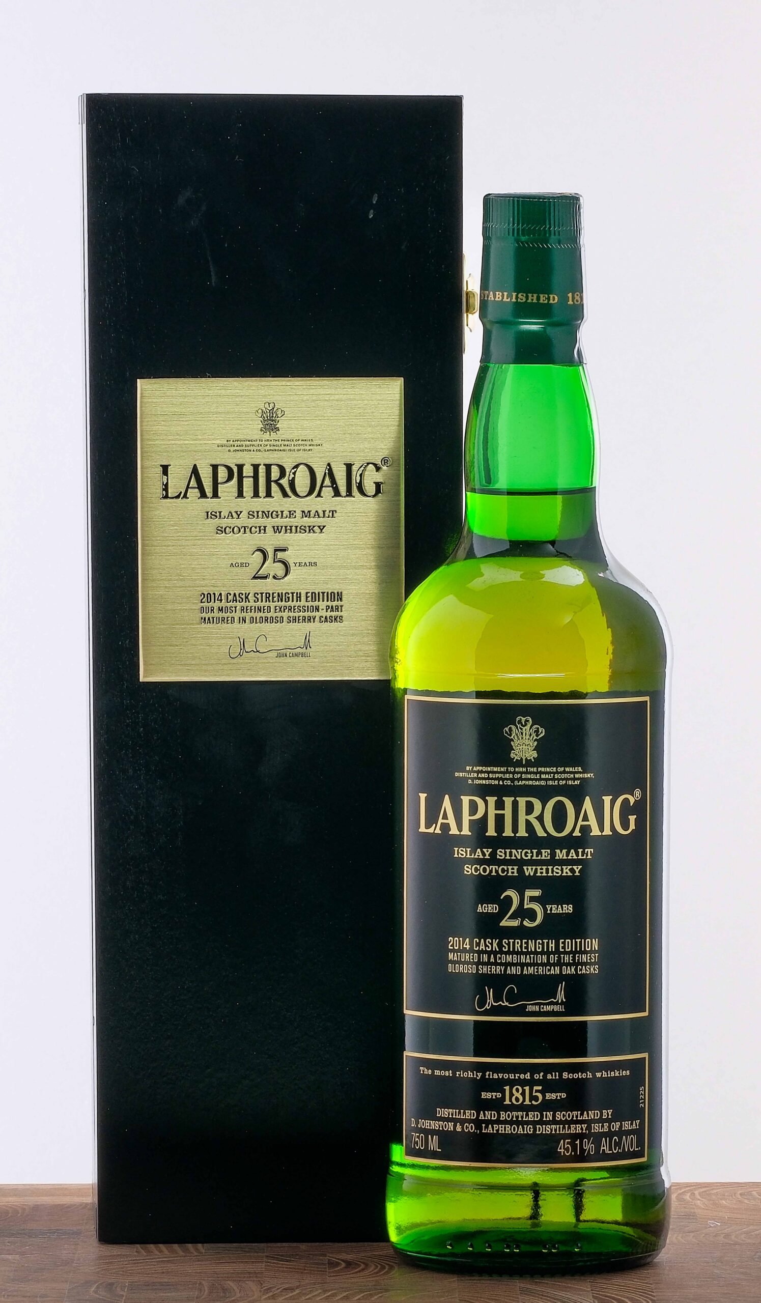 Laphroaig 25 Year Islay Single Malt Cask Strength Scotch