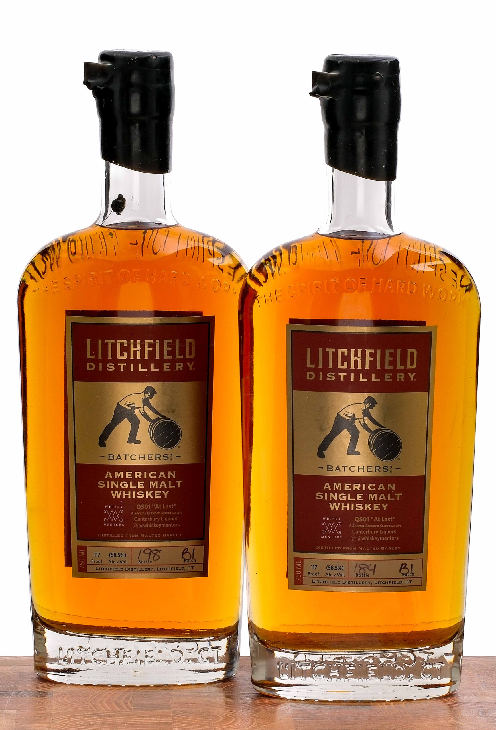 Litchfield Distillery Batchers' American Single Malt Whiskey (2 Bottles)