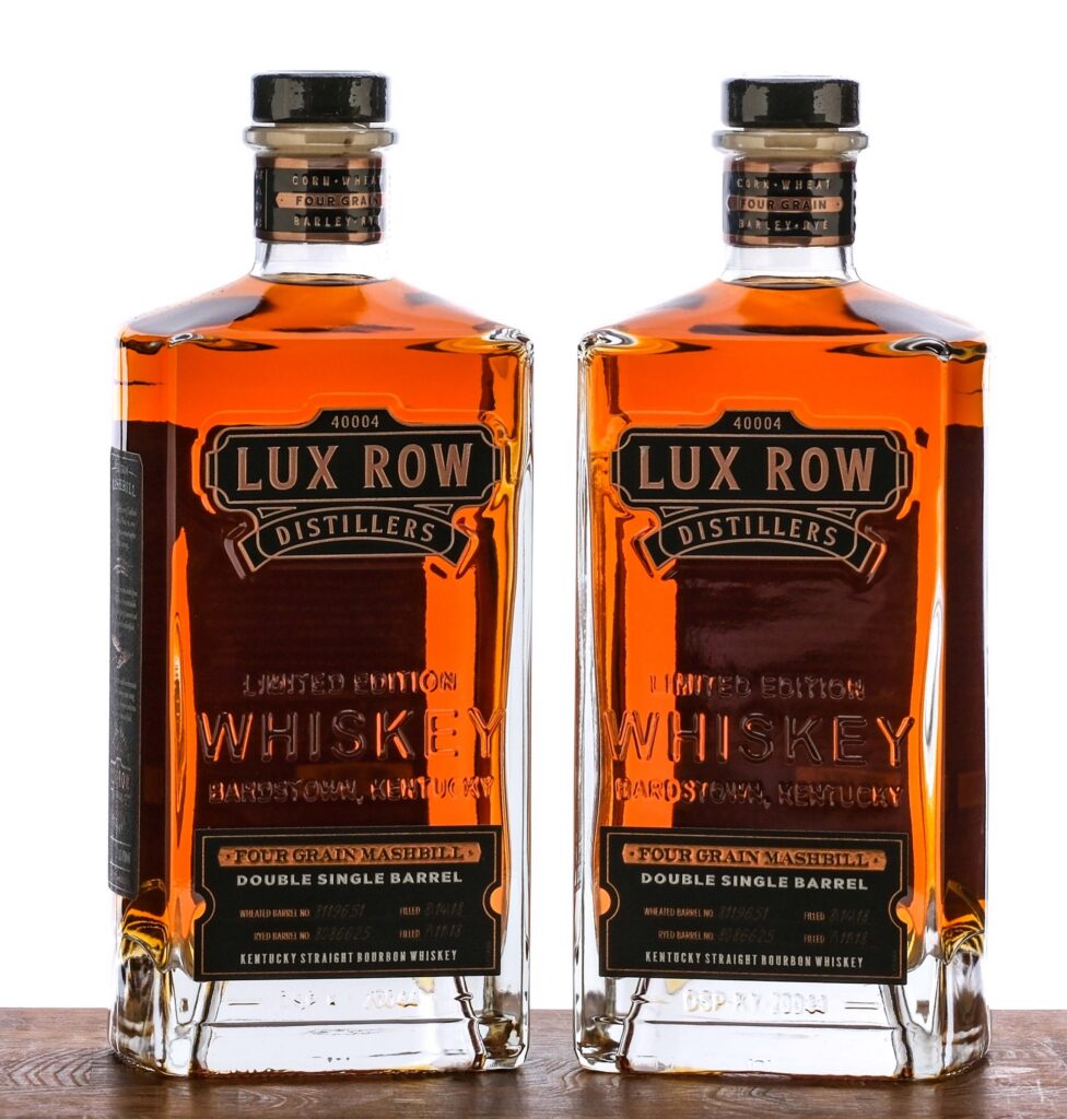 Lux Row Four Grain Mashbill Double Single Barrel Straight Bourbon Group (2 Bottles)