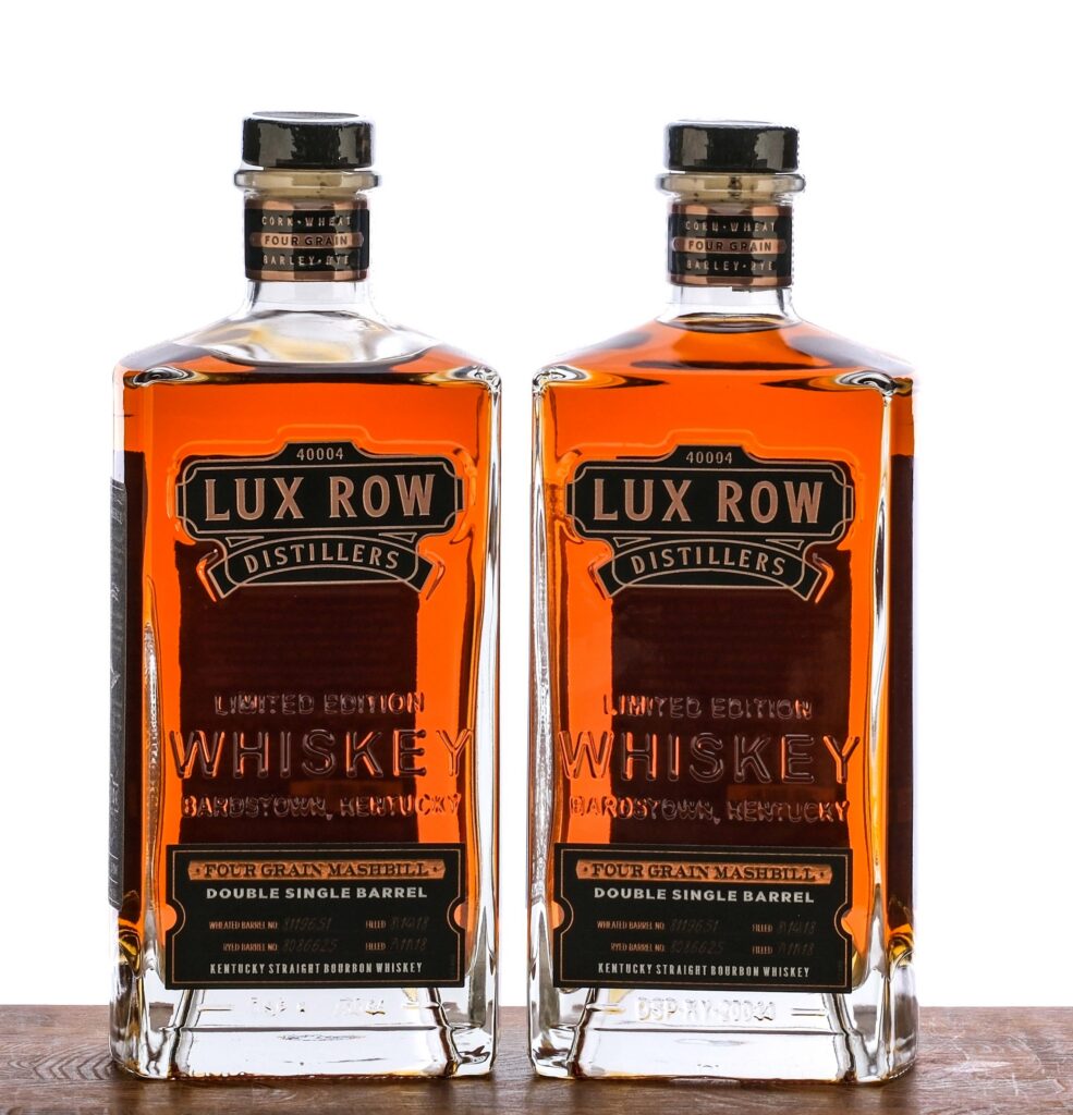 Lux Row Four Grain Mashbill Double Single Barrel Straight Bourbon Group (2 Bottles)