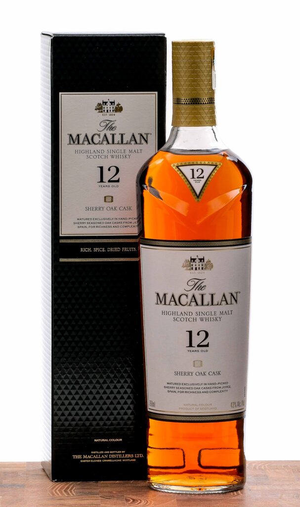 Macallan 12 Year Sherry Cask Highland Single Malt Scotch