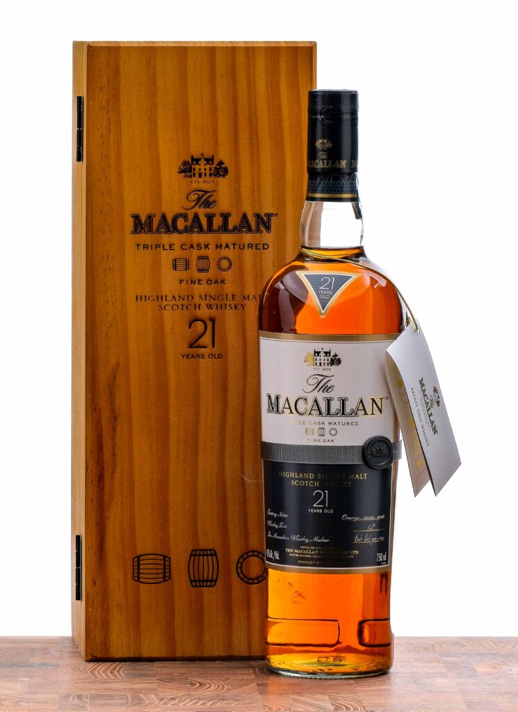 Macallan Triple Cask Matured Fine Oak 21 Year Highland Single Malt Scotch