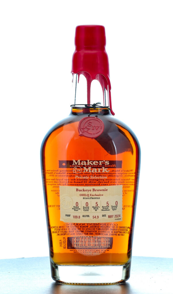 Maker's Mark Private Selection Buckeye Brownie OHLQ Exclusive Straight Bourbon 2024