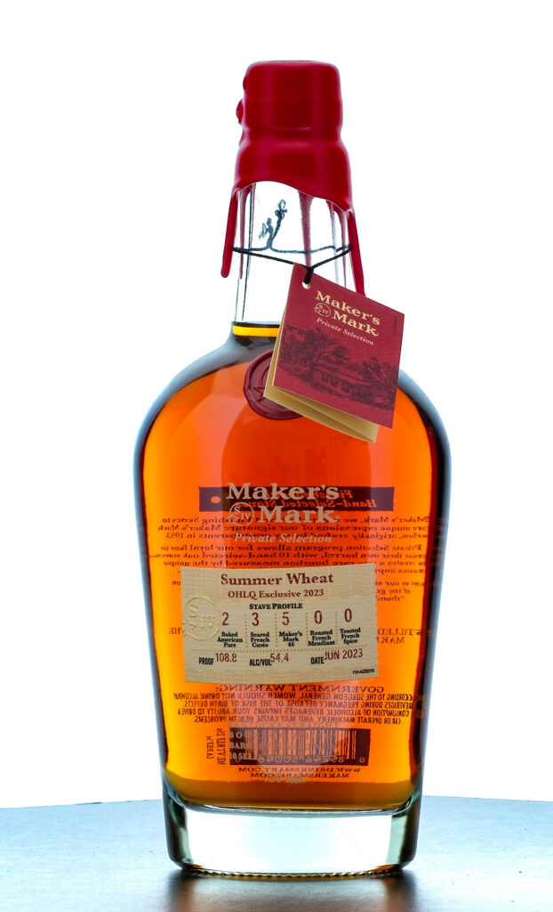 Maker's Mark Private Selection Summer Wheat OHLQ Exclusive Straight Bourbon  2023