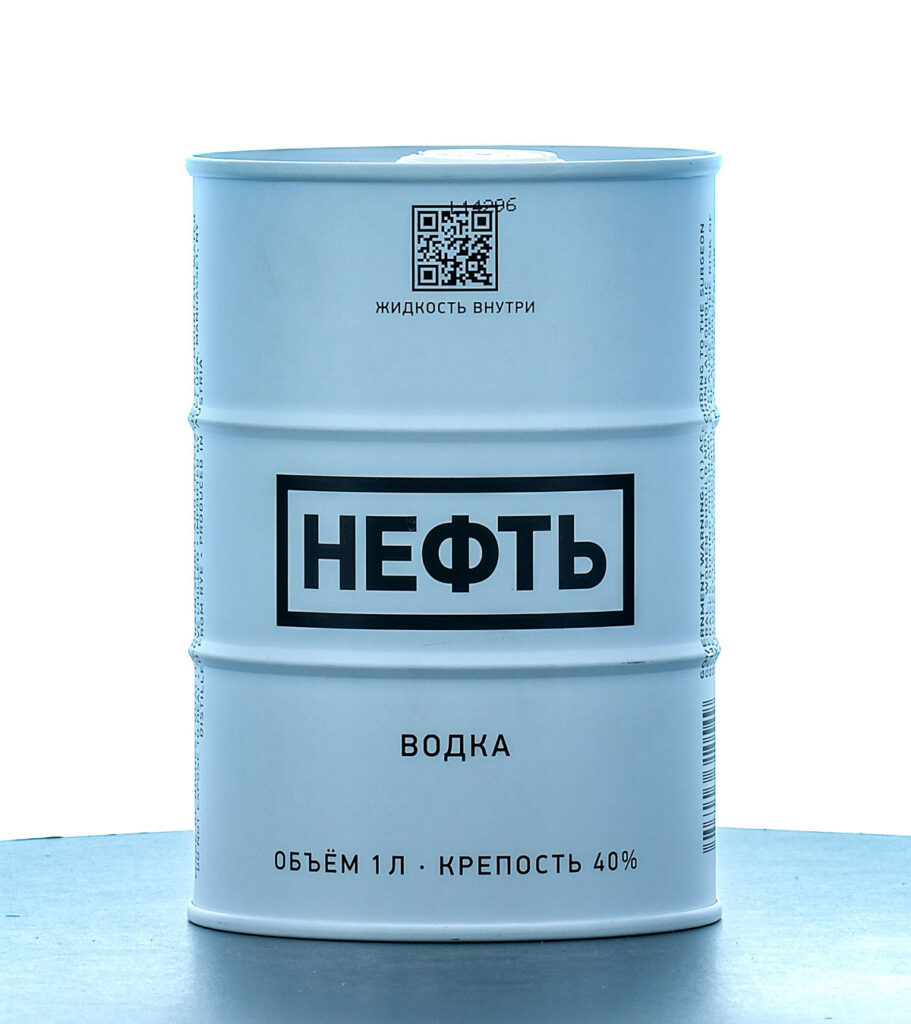 Neft Vodka White Oil Drum 1L