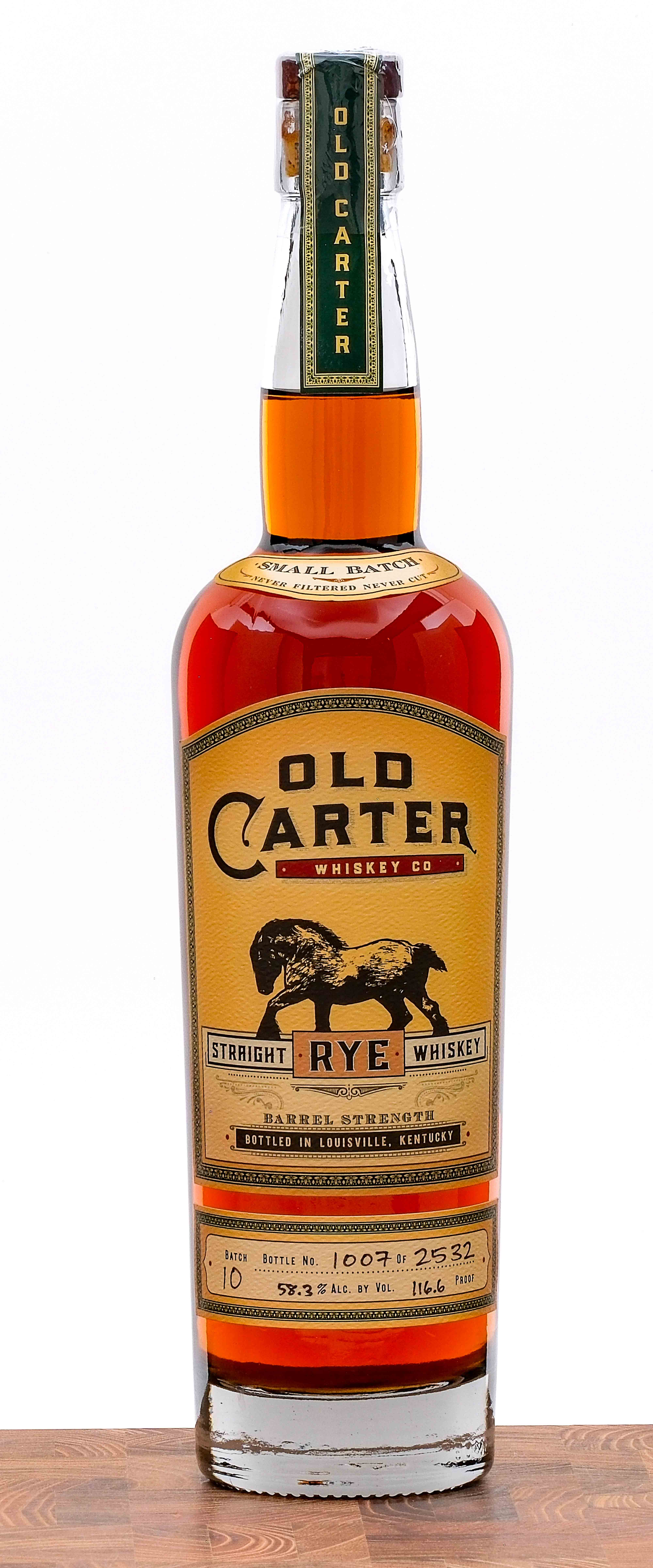 Old Carter Small Batch Barrel Strength Straight Rye