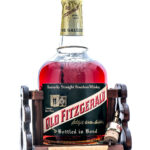 Old Fitzgerald Bourbon 1 Gallon Vintage Bottle and Cradle 1960