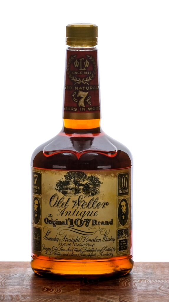 Old Weller Antique 7 Year 107 Bourbon Squat Bottle